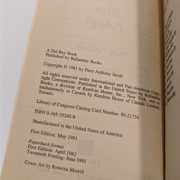 Blue Adept (1987, Paperback) The Apprentice Adept Book 2 - Piers Anthony - Picture 3 of 7